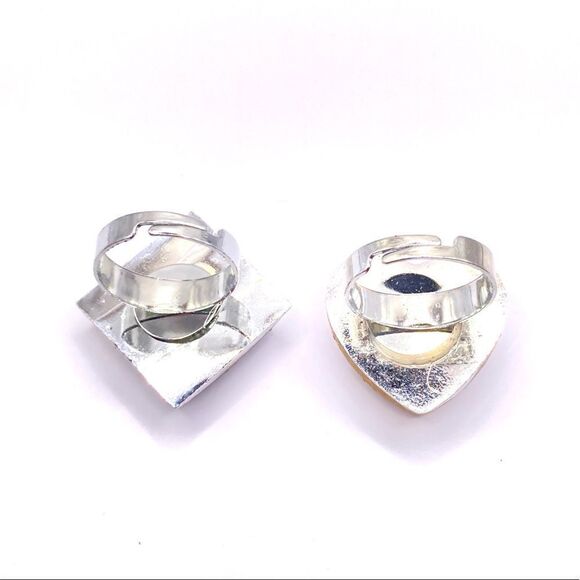 Set of 2 black ombre rings - Picture 3 of 4